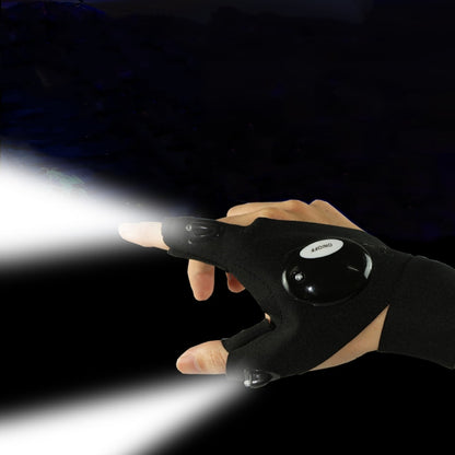 Fingerless LED Flashlight Glove