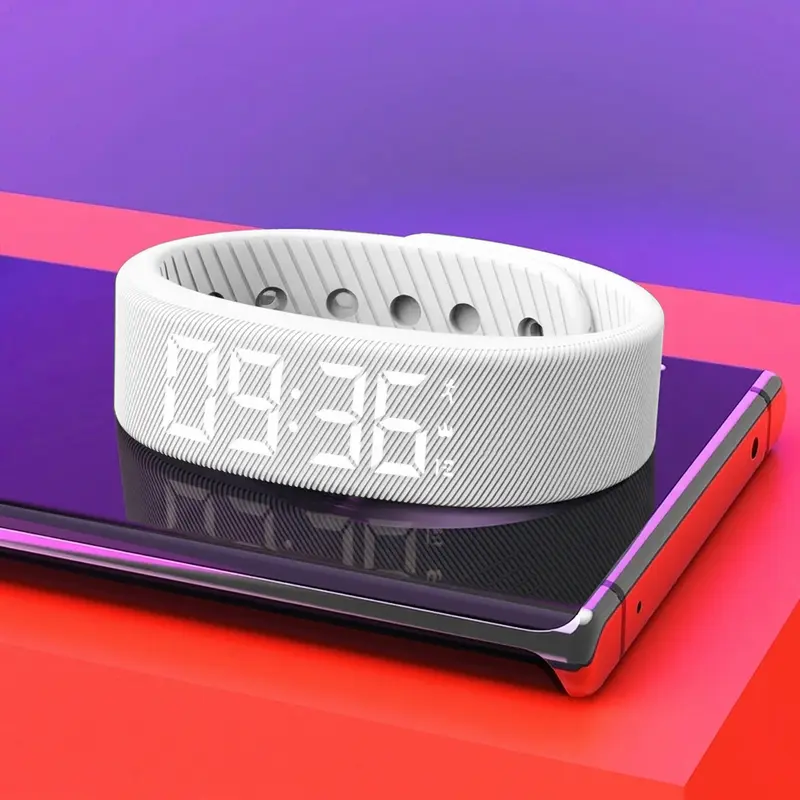Fitness Tracker with Silent Alarm, Waterproof Band, Step Counter, Built-In USB Plug - No Cables Needed, Ideal for Gym & Travel #Smartwatch #Lifehack