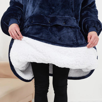 Heated Hoodie Blanket with Hood & Pockets