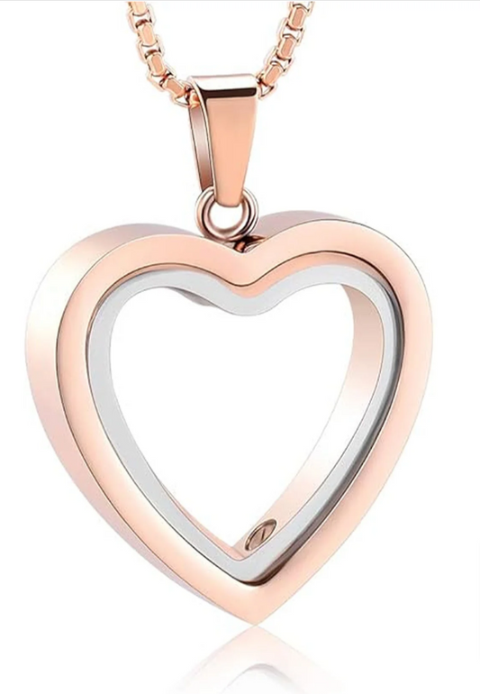 Stainless Steel Heart-Shaped Memorial Pendant