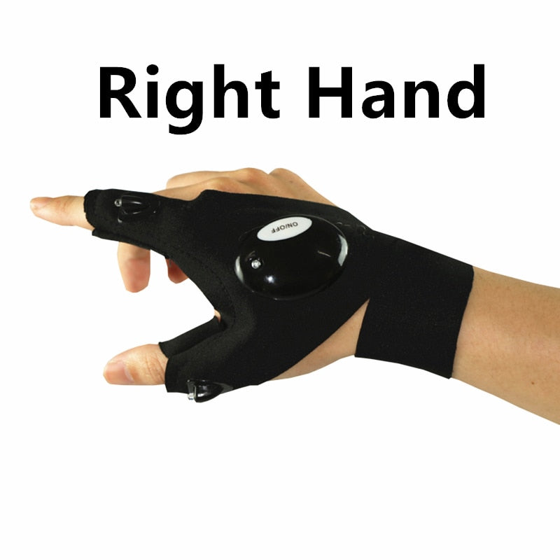 Fingerless LED Flashlight Glove