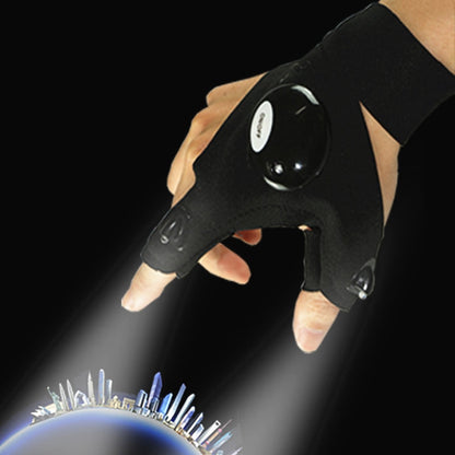 Fingerless LED Flashlight Glove