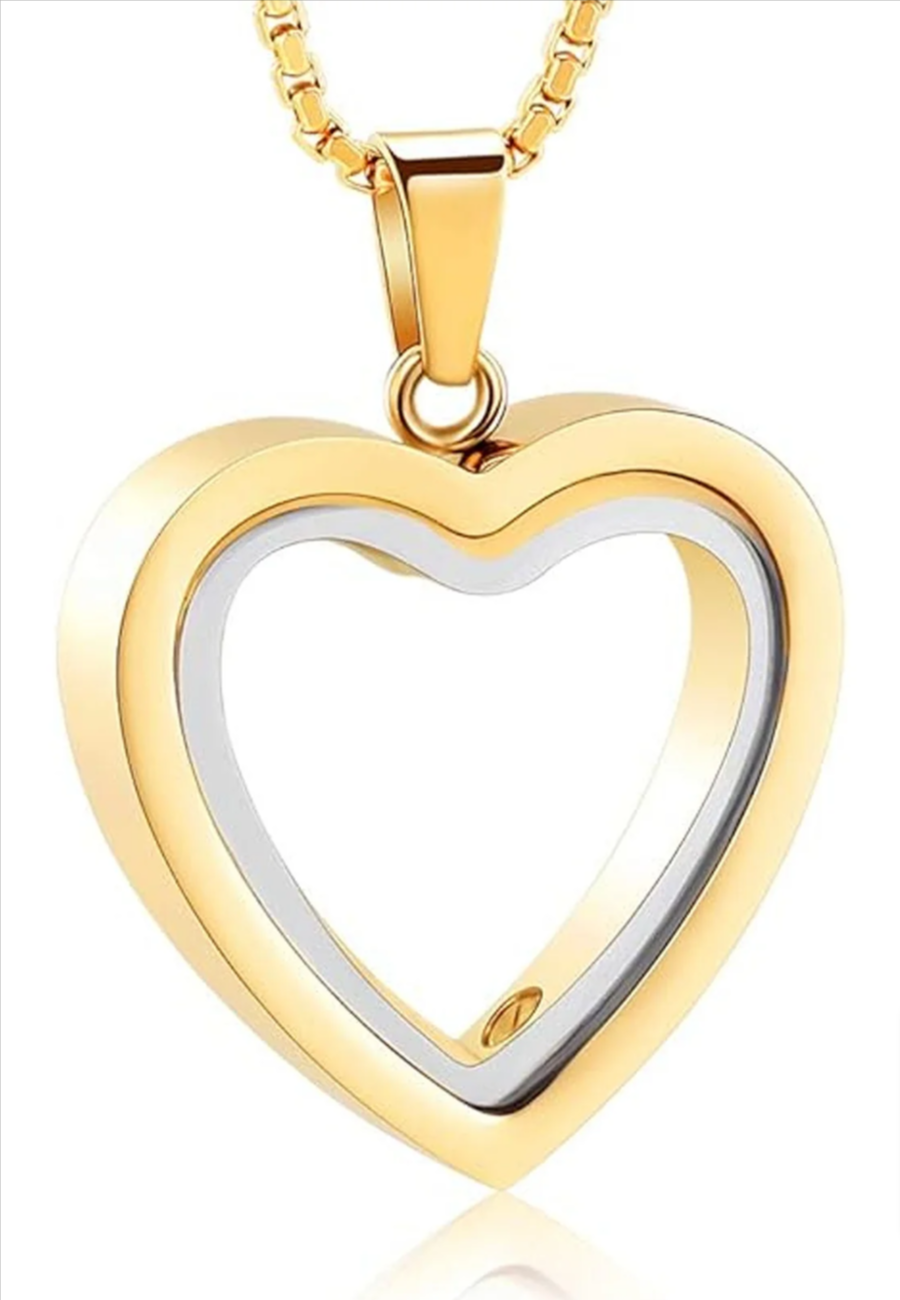 Stainless Steel Heart-Shaped Memorial Pendant
