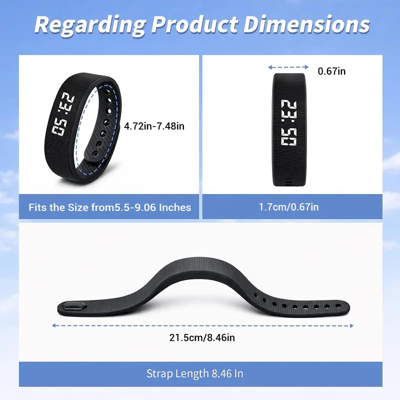 Fitness Tracker with Silent Alarm, Waterproof Band, Step Counter, Built-In USB Plug - No Cables Needed, Ideal for Gym & Travel #Smartwatch #Lifehack