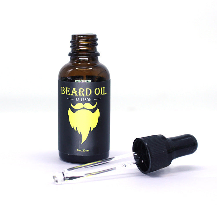 Beard Care Kit with Balm, Oil, Comb & Brush