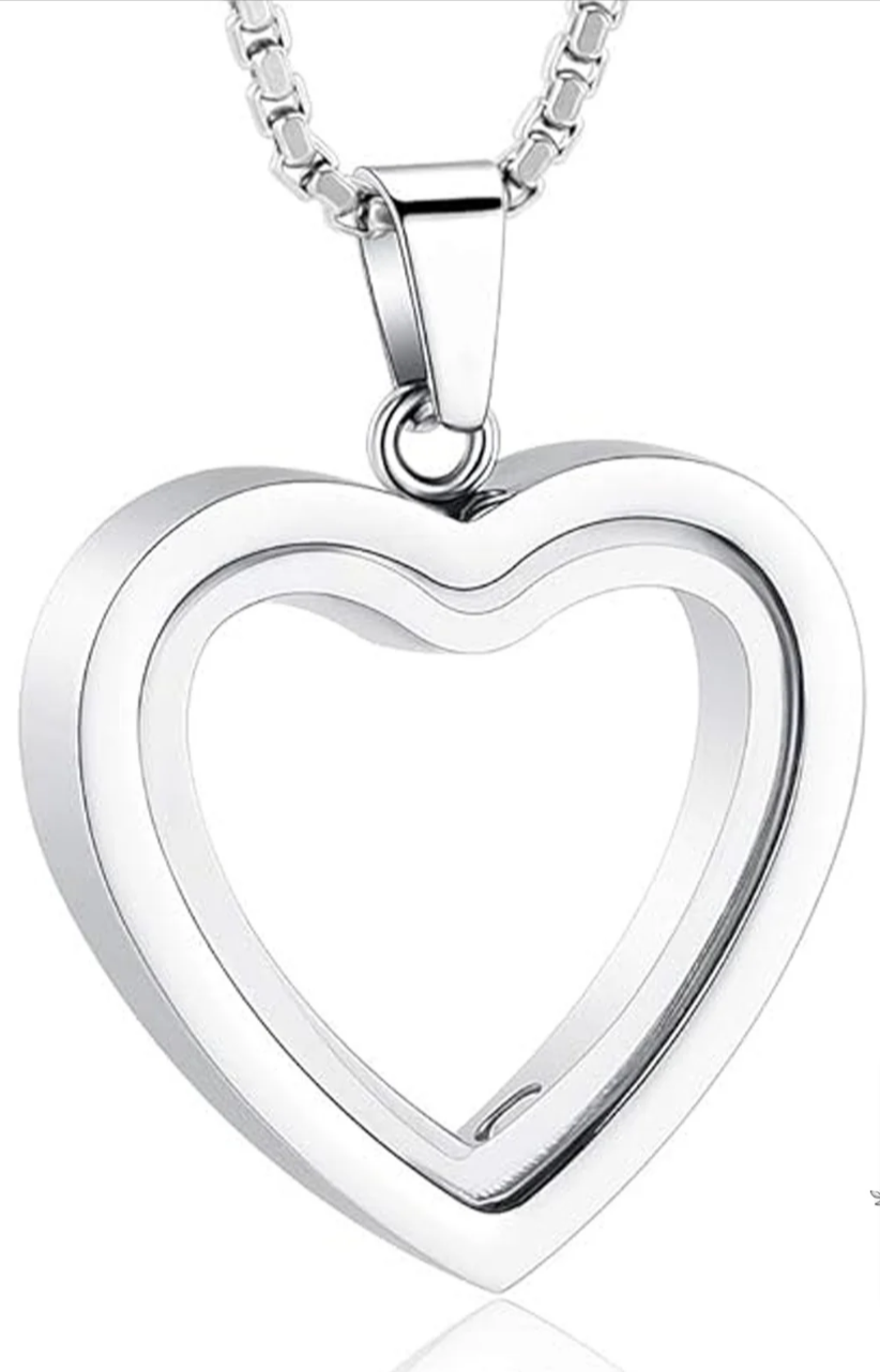 Stainless Steel Heart-Shaped Memorial Pendant