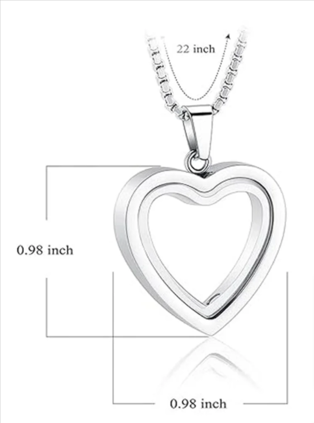 Stainless Steel Heart-Shaped Memorial Pendant