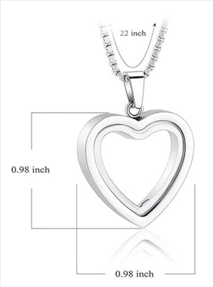Stainless Steel Heart-Shaped Memorial Pendant