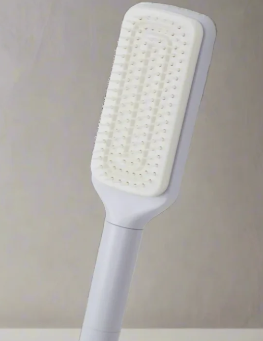 Self-Cleaning Hairbrush with Hair Release