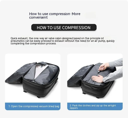 Large-Capacity Vacuum Compression Travel Backpack