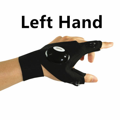 Fingerless LED Flashlight Glove