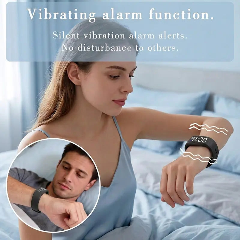 Fitness Tracker with Silent Alarm, Waterproof Band, Step Counter, Built-In USB Plug - No Cables Needed, Ideal for Gym & Travel #Smartwatch #Lifehack