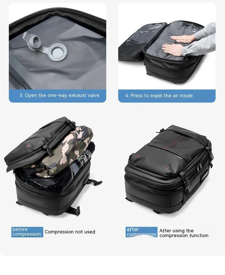 Large-Capacity Vacuum Compression Travel Backpack