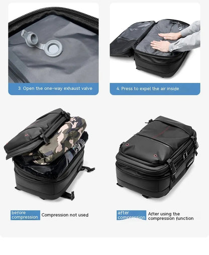 Large-Capacity Vacuum Compression Travel Backpack